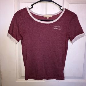 LA Hearts Contrast Print Crop Top